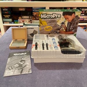 MicroPro 48 piece Microscope set Science  & 24 Prepared Microscope Slides